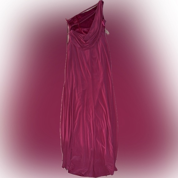 NWOT Mac Duggal Draped Back slit Jersey Gown size 2 - Picture 6 of 6